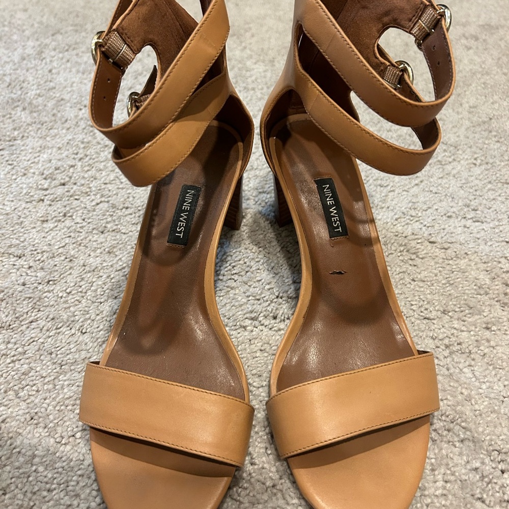 Nine West Camel Strappy Heels